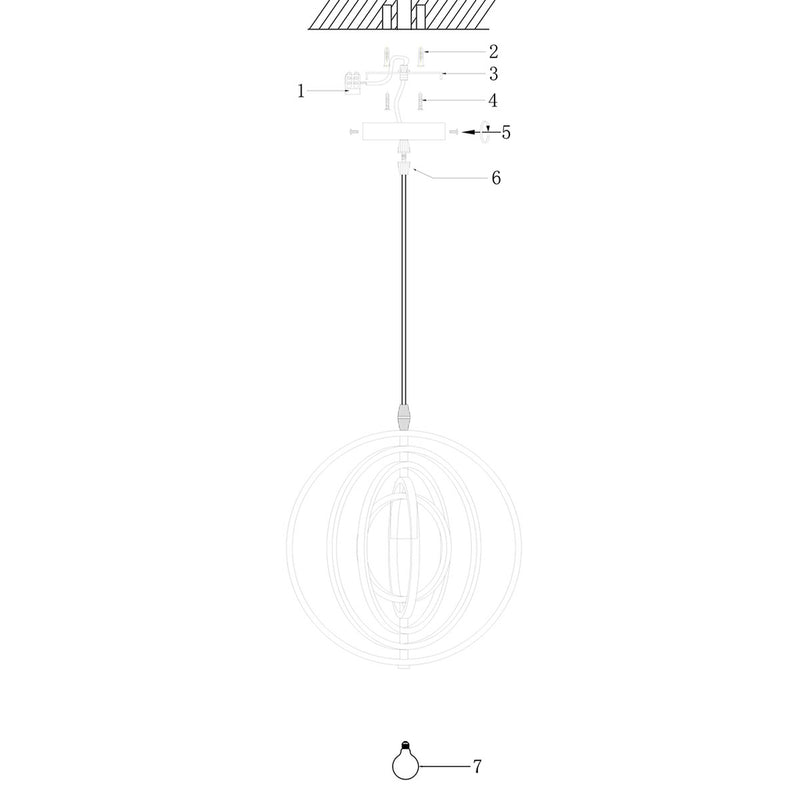 AN Hangl. 1-l. bol 45cm