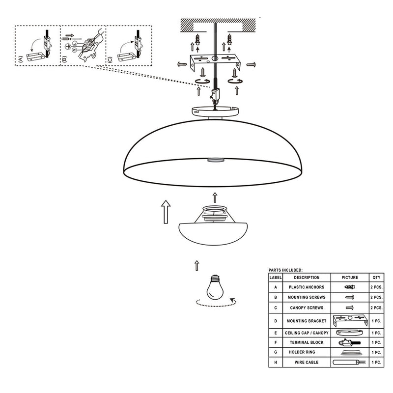 Bronskleurige plafondlamp Brassi Ø42cm 3681BR met grote fitting