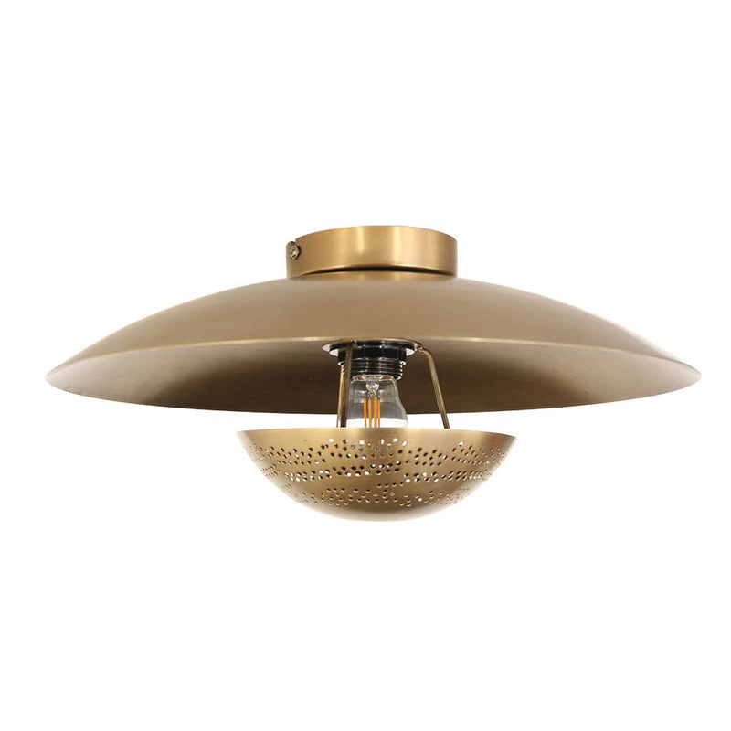 Bronskleurige plafondlamp Brassi Ø42cm 3681BR met grote fitting