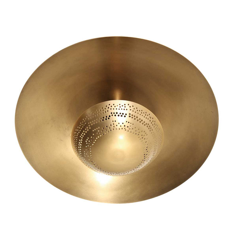 Bronskleurige plafondlamp Brassi Ø42cm 3681BR met grote fitting