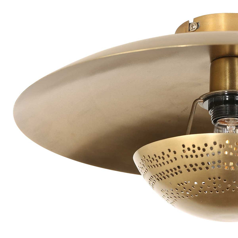 Bronskleurige plafondlamp Brassi Ø42cm 3681BR met grote fitting