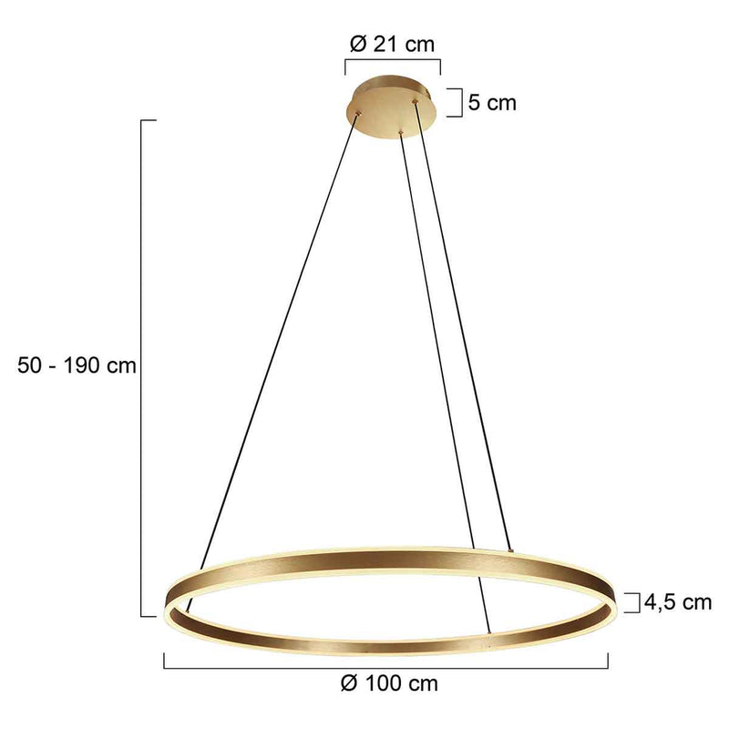 Hangl. 1-l. Round LED 100cm