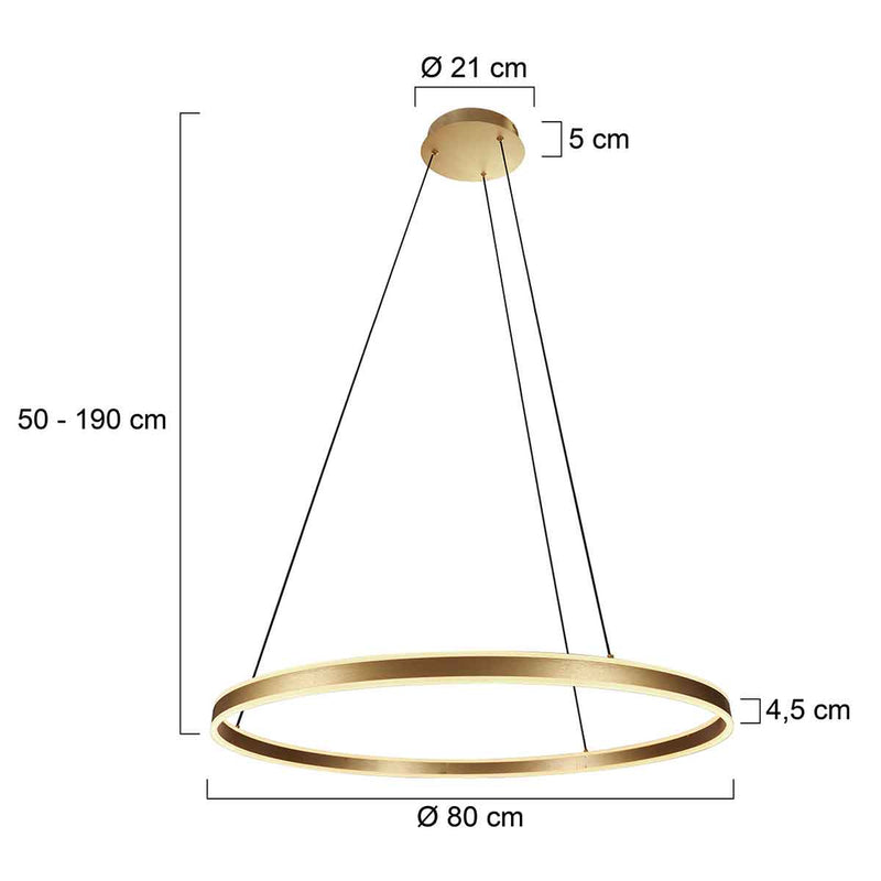 Hangl. 1-l. Round LED 80cm