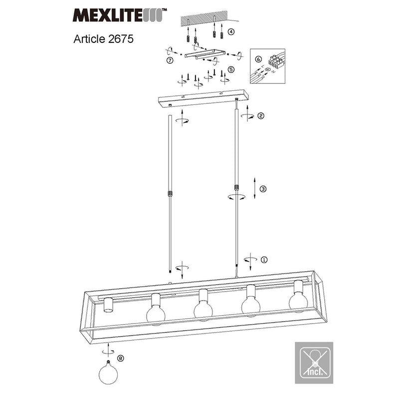 Hangl. 5-l. 40w E27 *M*