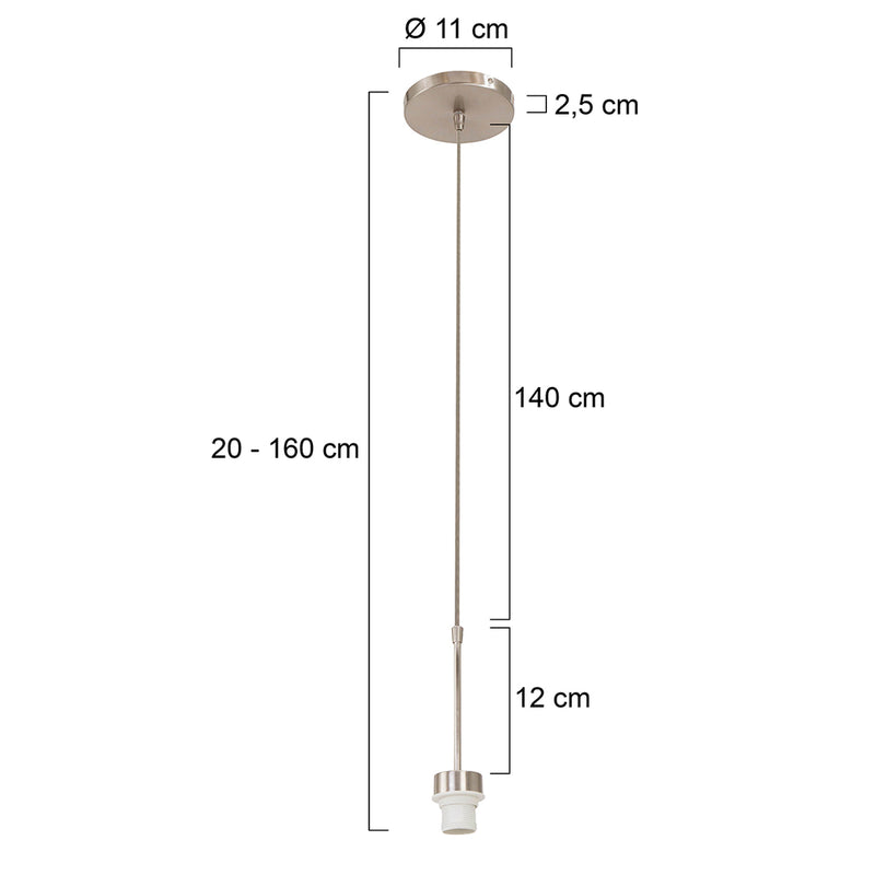 Hanglamp 3602ST Staal