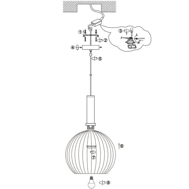 Hanglamp Aureole 3067ZW Zwart