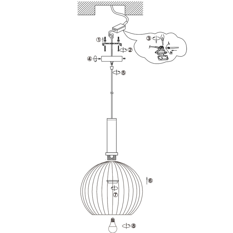 Hanglamp Aureole 3068ZW Zwart