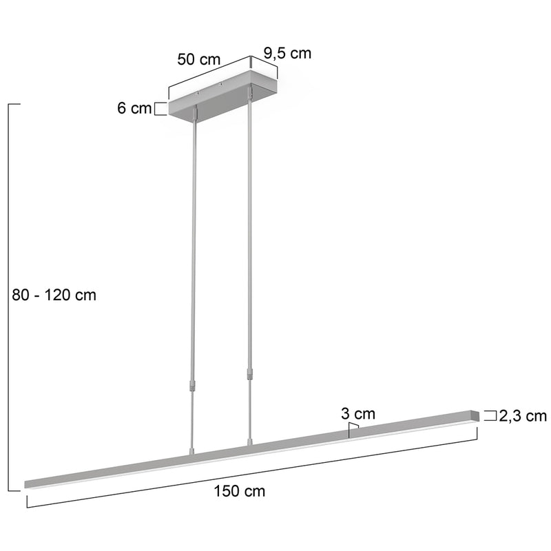 Hanglamp Bande 3320ST Staal