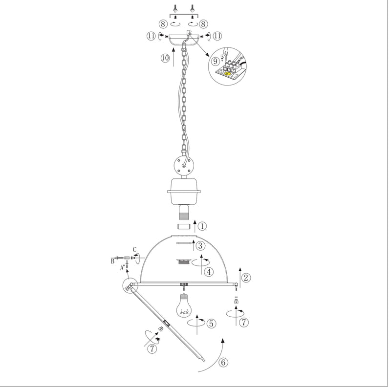 Hanglamp Bikkel 1452GR Grijs