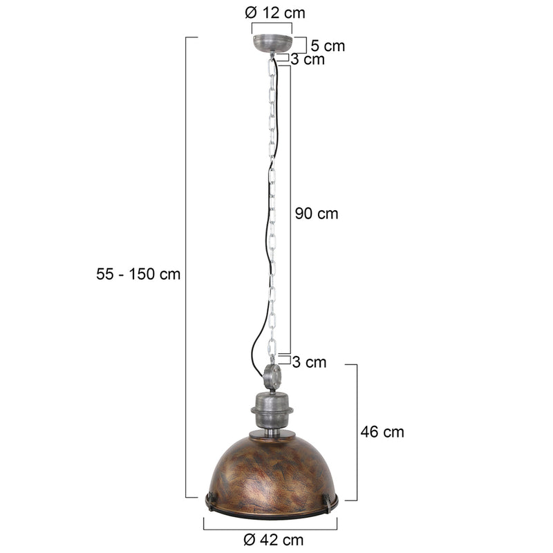 Hanglamp Bikkel 7586B Bruin