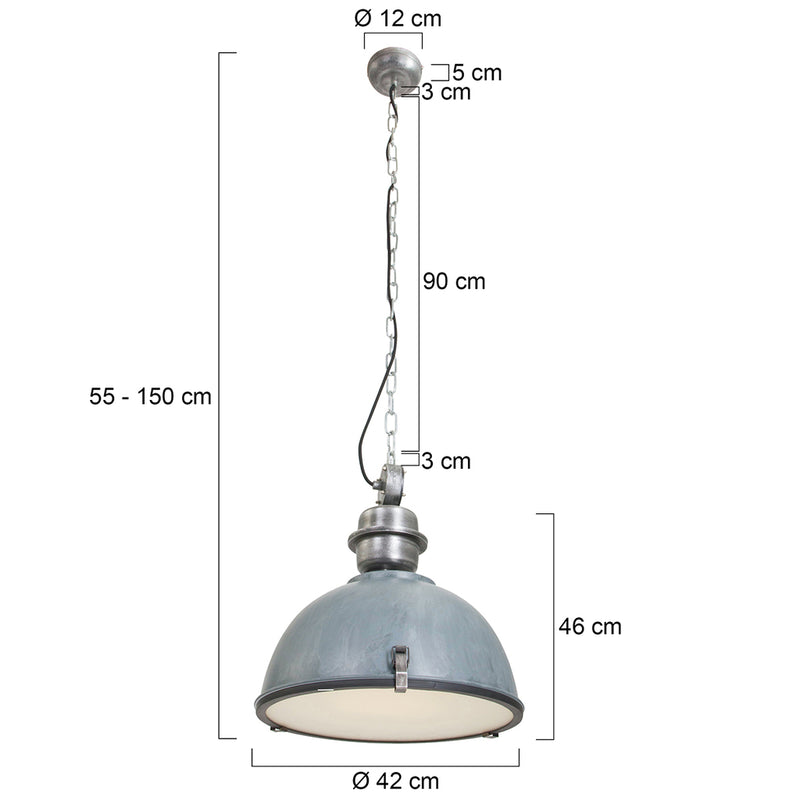 Hanglamp Bikkel 7586GR Grijs