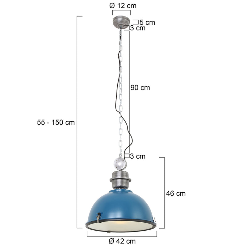 Hanglamp Bikkel 7586PE Petrol