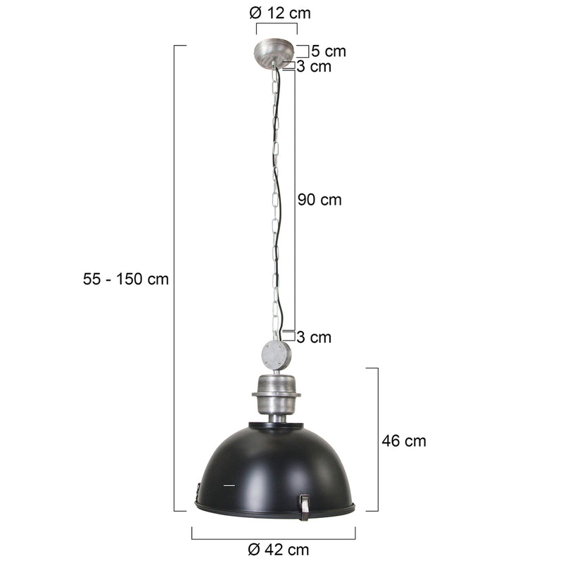 Hanglamp Bikkel 7586ZW Zwart