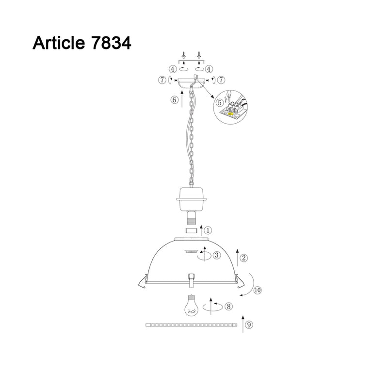 Hanglamp Bikkel XXL 7834B Bruin