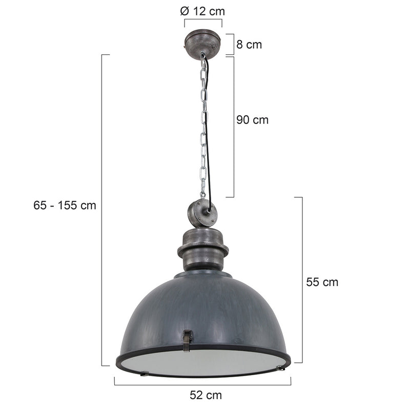 Hanglamp Bikkel XXL 7834GR grijs