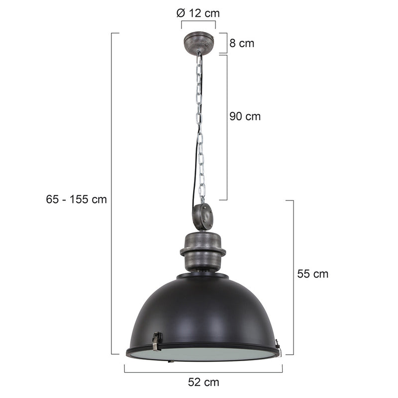 Hanglamp Bikkel XXL 7834ZW Zwart