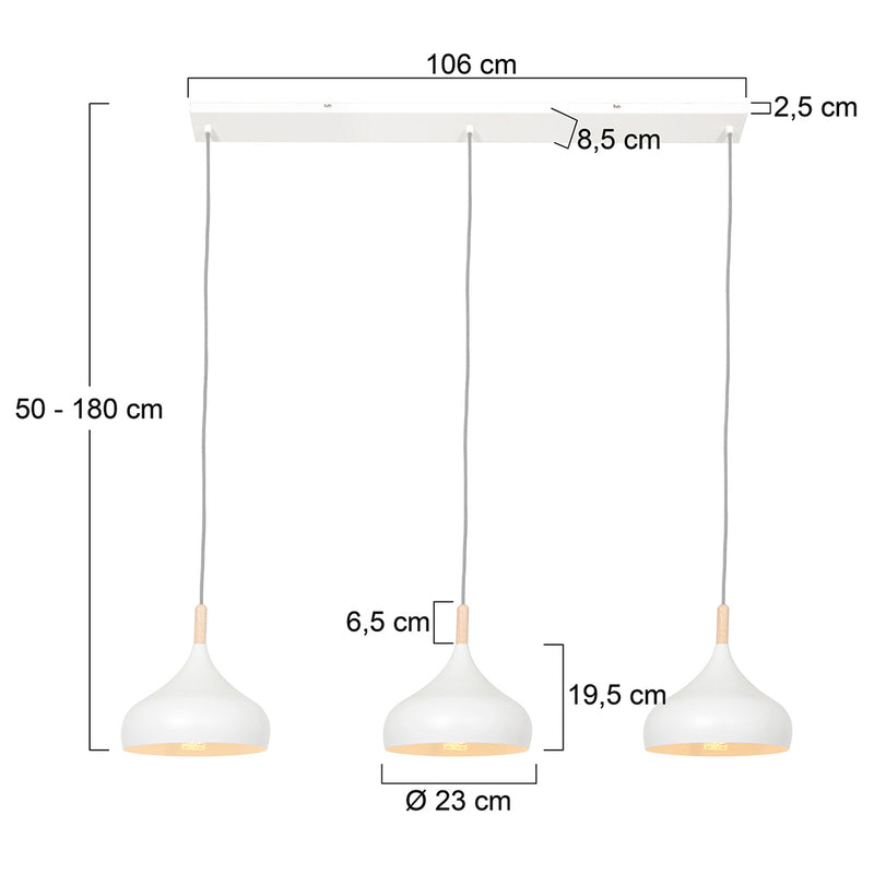 Hanglamp Bjorr 3099W Wit