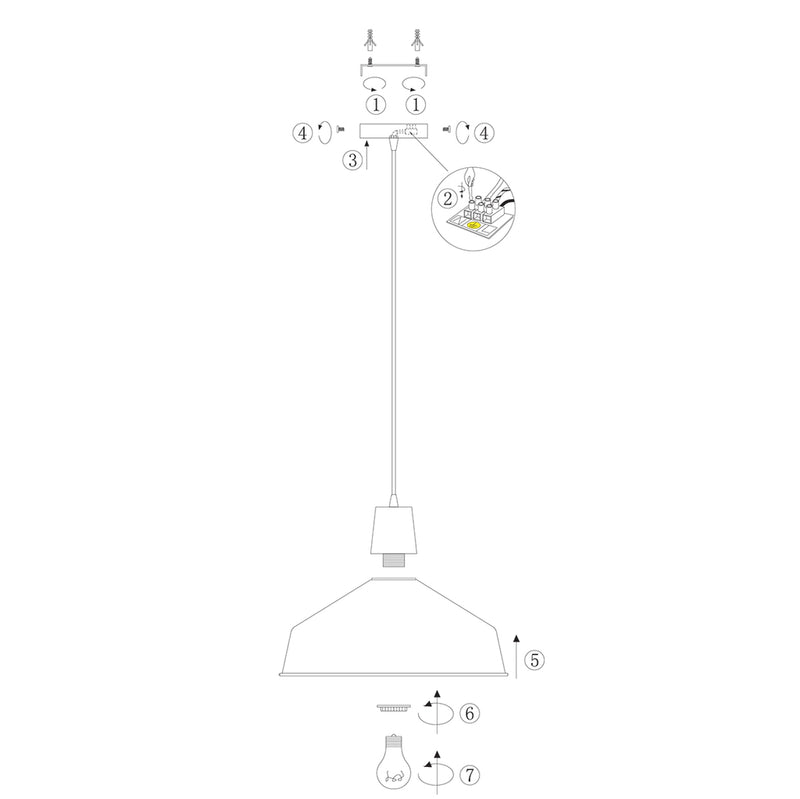 Hanglamp Black moon 1443ZW Zwart