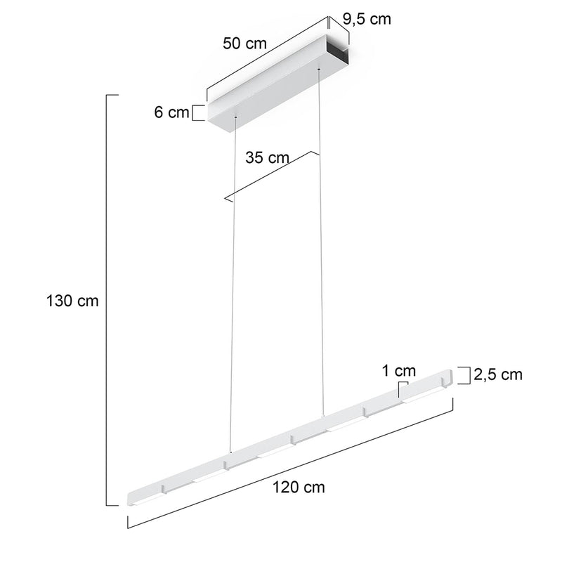 Hanglamp Bloc 3296ST Staal