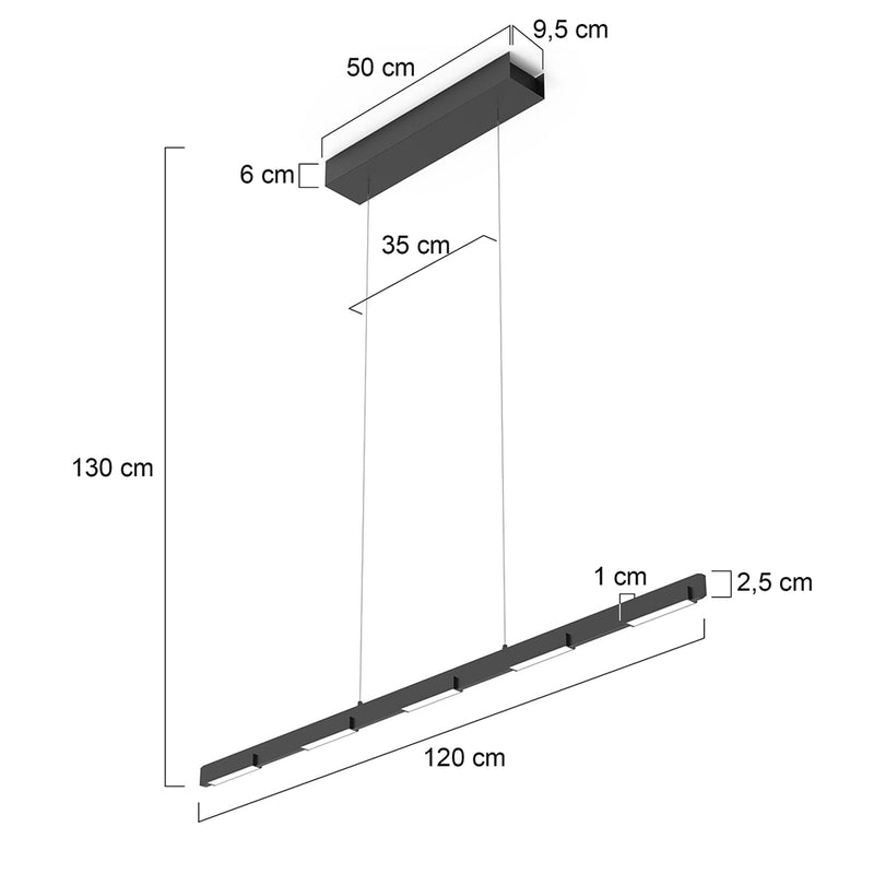 Hanglamp Bloc 3296ZW Zwart