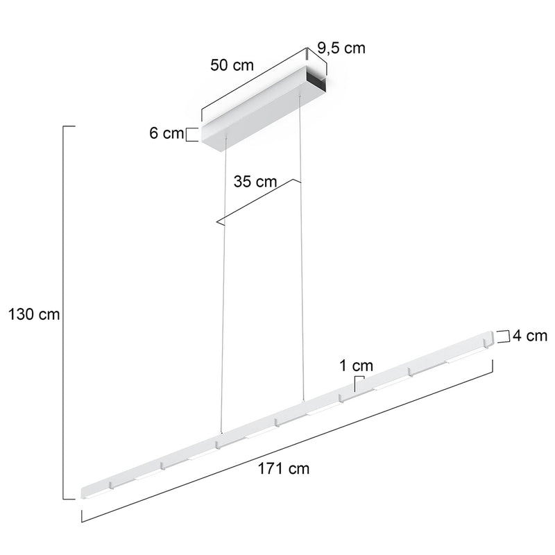 Hanglamp Bloc 3297ST Staal