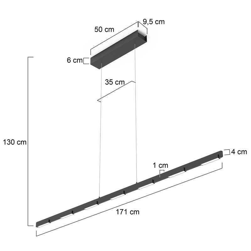 Hanglamp Bloc 3297ZW Zwart