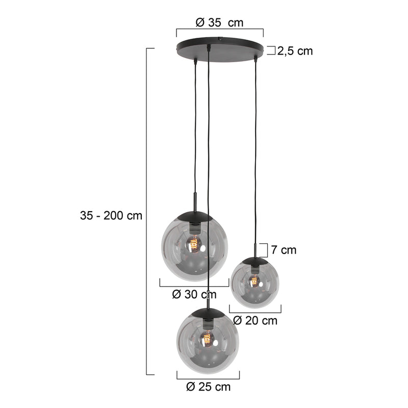 Hanglamp Bollique 3123ZW Zwart