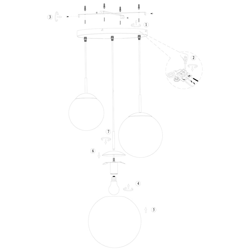 Hanglamp Bollique 3123ZW Zwart