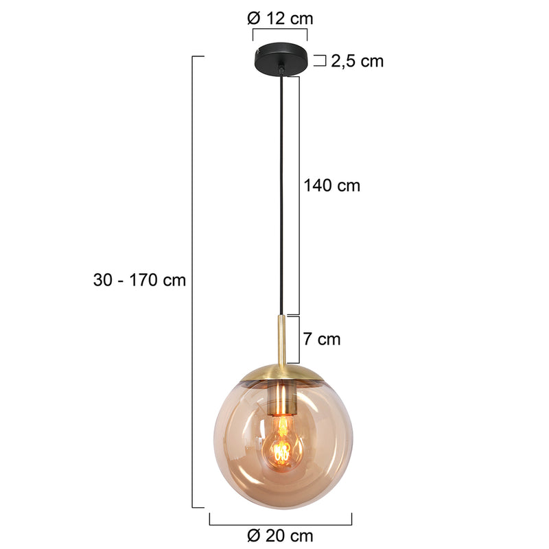 Hanglamp Bollique 3496ME Messing