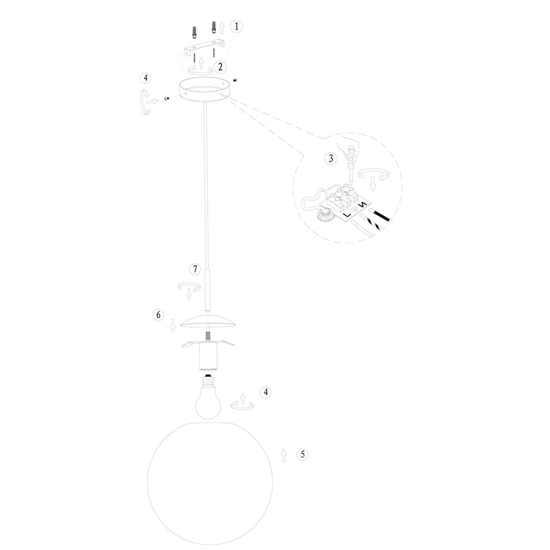 Hanglamp Bollique 3496ZW Zwart