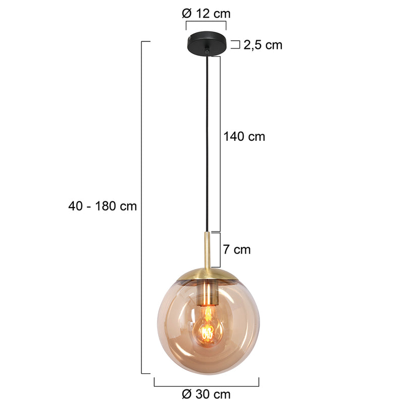 Hanglamp Bollique 3498ME Messing