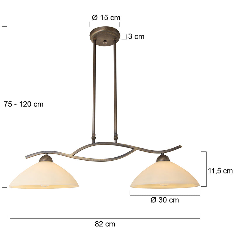 Hanglamp Capri 6836BR Bronze