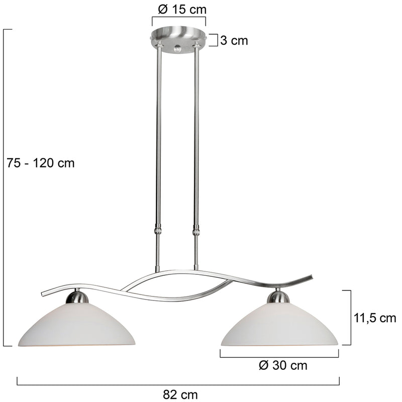 Hanglamp Capri 6836ST Staal