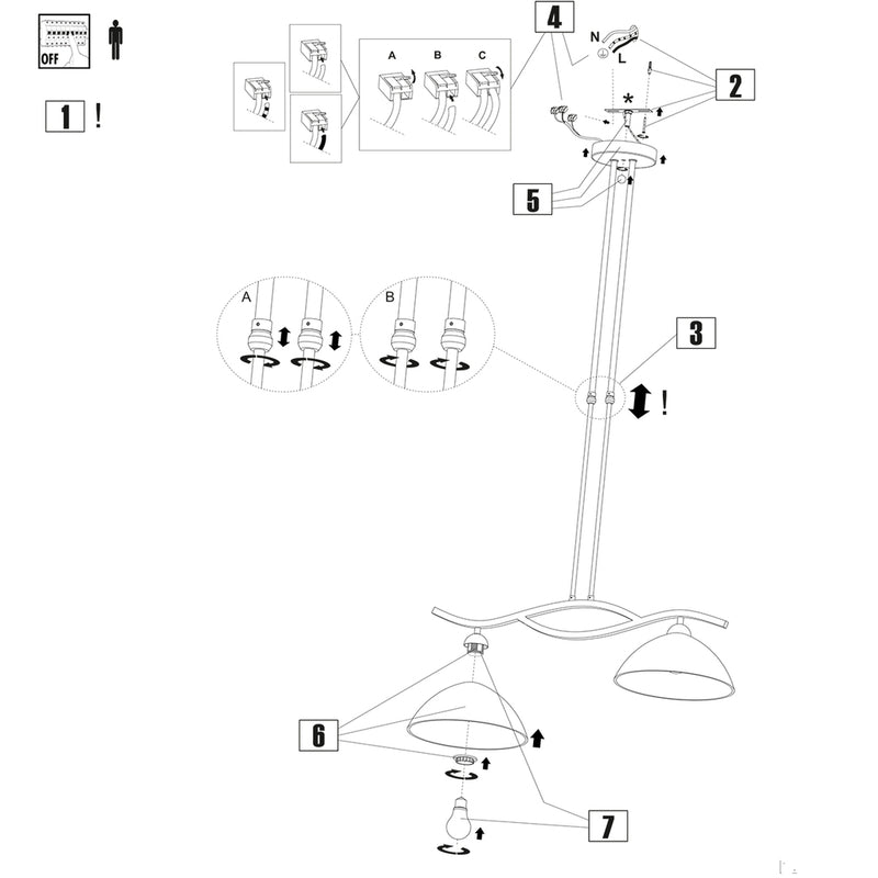 Hanglamp Capri 6836ST Staal