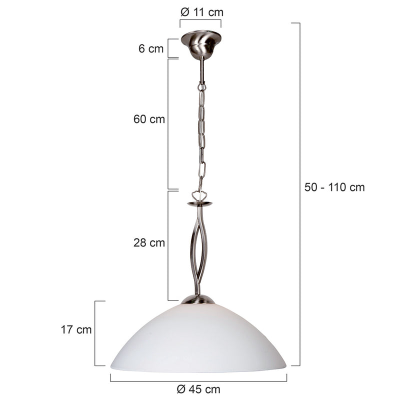 Hanglamp Capri 6839ST Staal