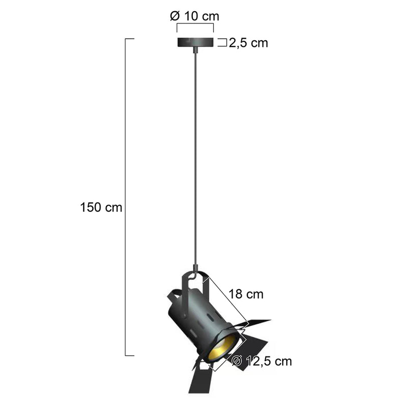 Hanglamp Carré 3379ZW Zwart