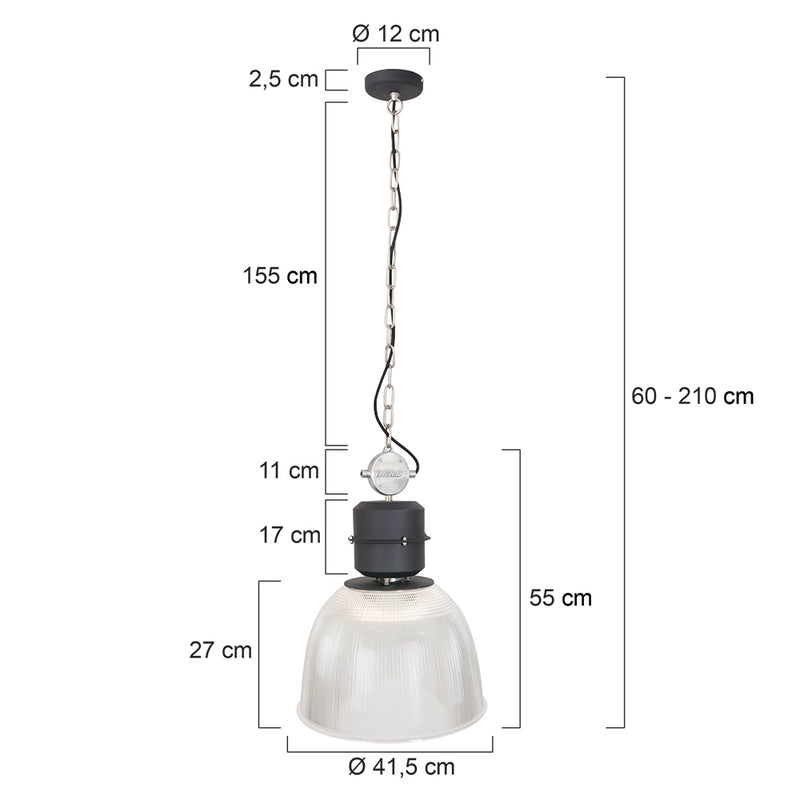 Hanglamp Clearvoyant 7695ZW Zwart