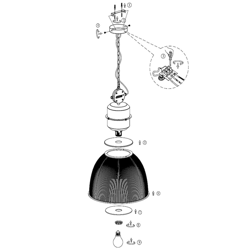 Hanglamp Clearvoyant 7695ZW Zwart