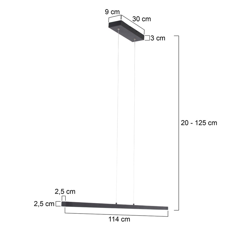 Hanglamp Danske 2745ZW Zwart