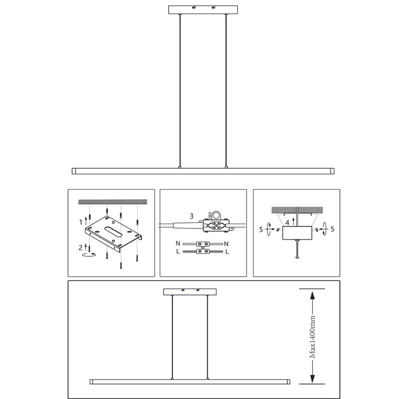 Hanglamp Danske 2745ZW Zwart