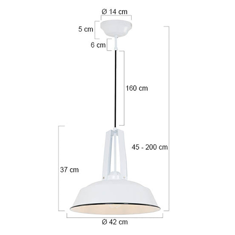 Hanglamp Eden 7704W Wit