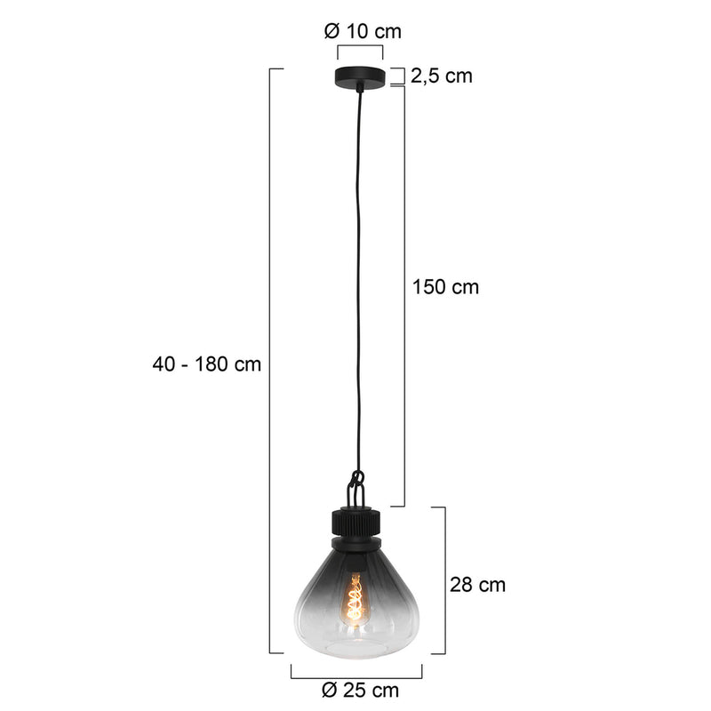 Hanglamp Flere 2669ZW Zwart