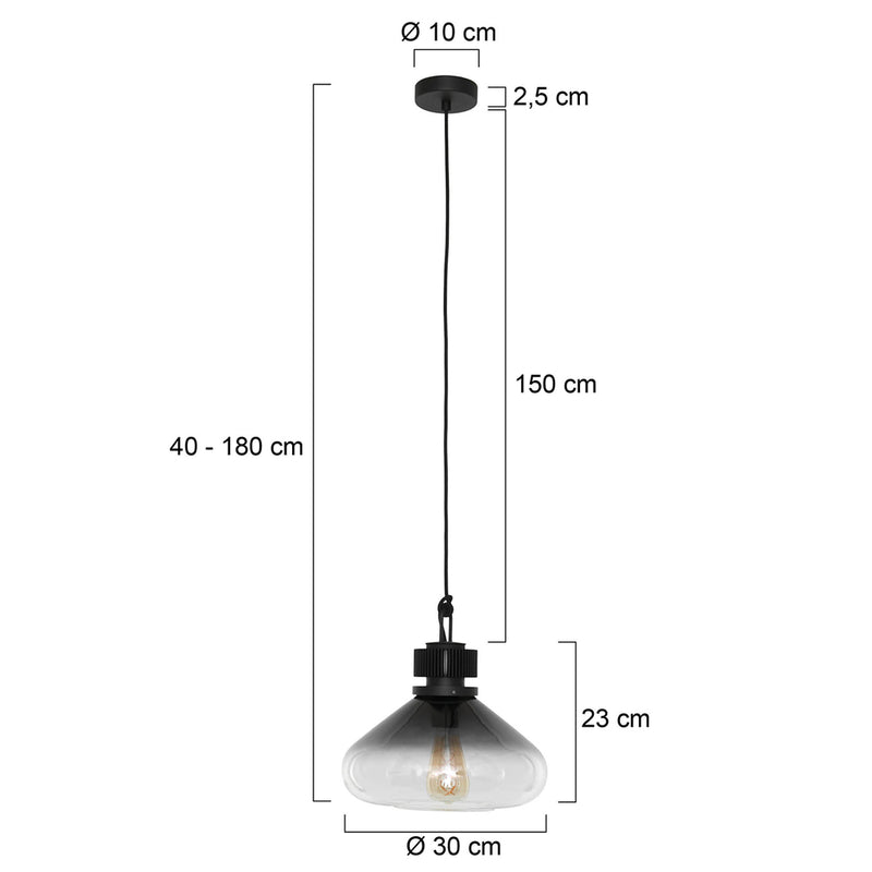 Hanglamp Flere 2671ZW Zwart