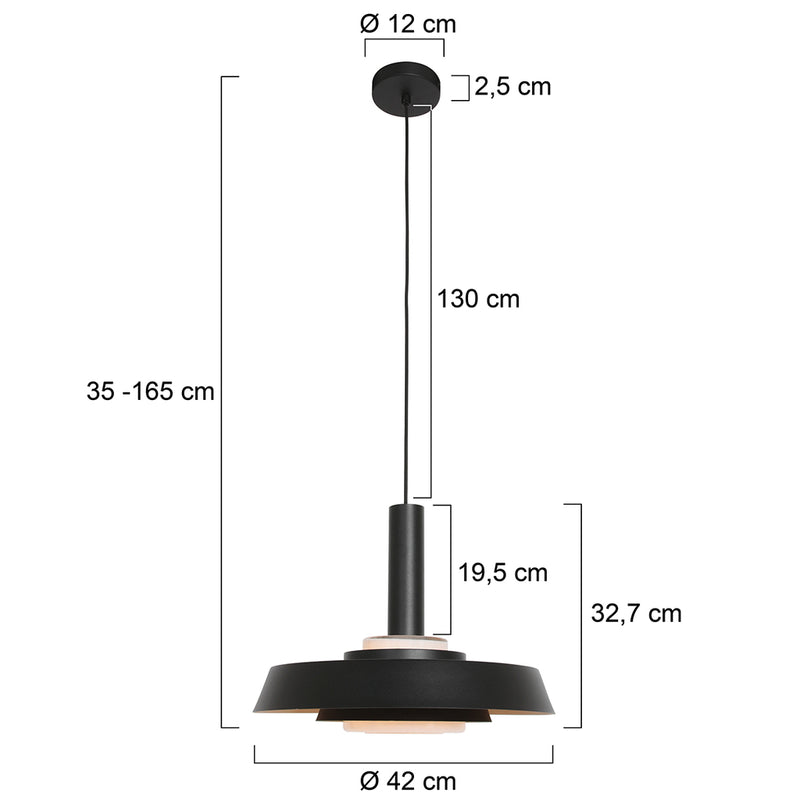 Hanglamp Flinter 3328ZW Zwart