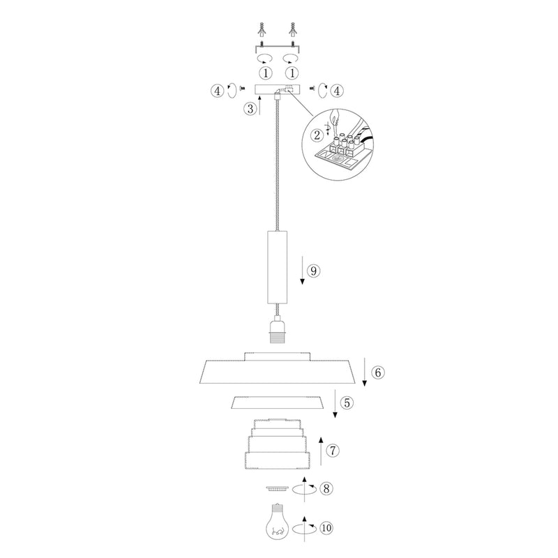 Hanglamp Flinter 3328ZW Zwart