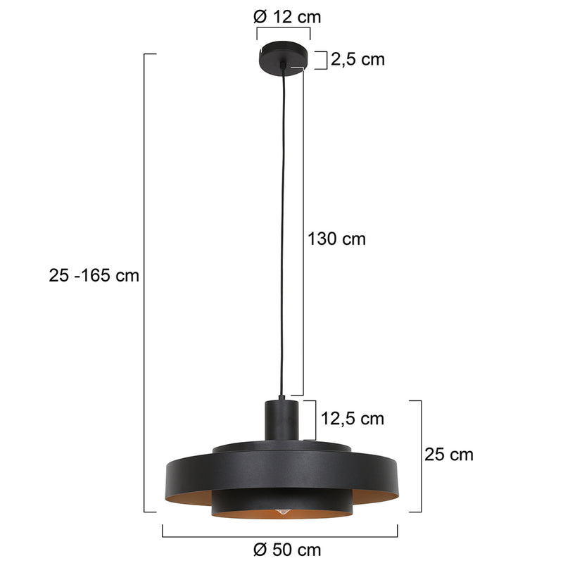 Hanglamp Flinter 3329ZW Zwart