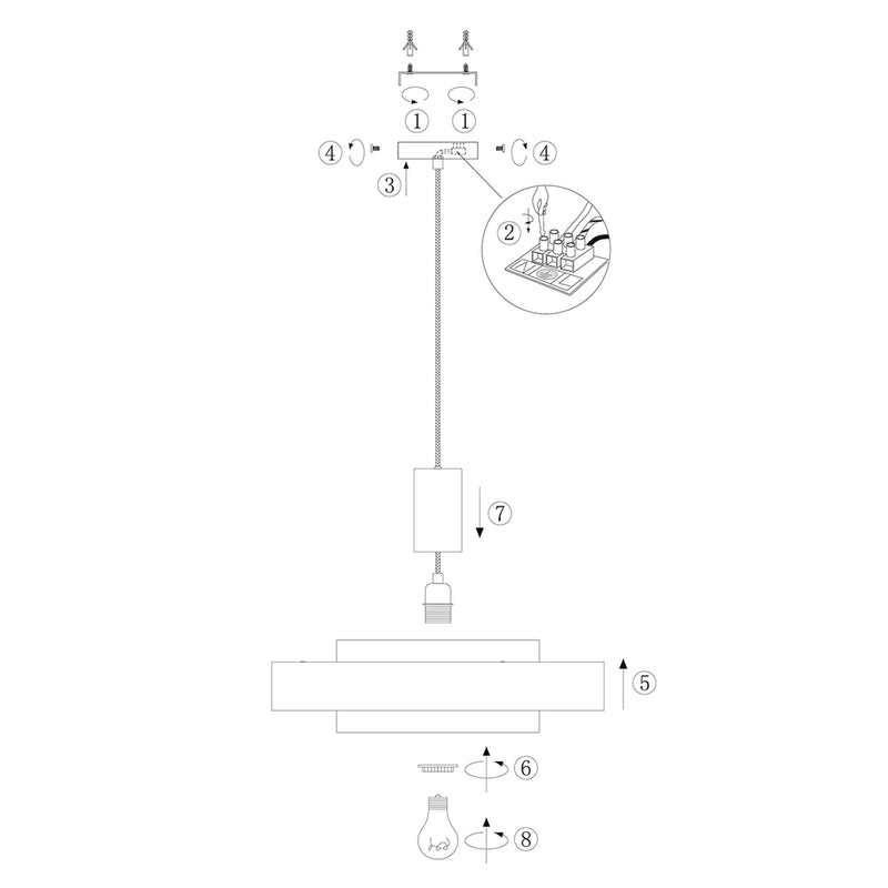 Hanglamp Flinter 3329ZW Zwart