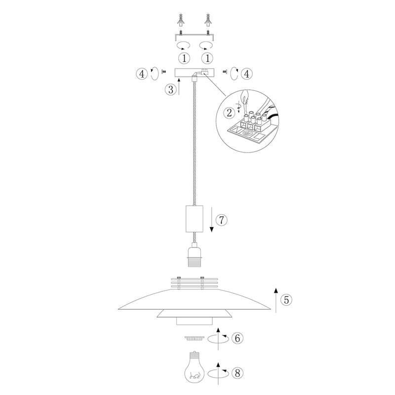 Hanglamp Flinter 3330ZW Zwart