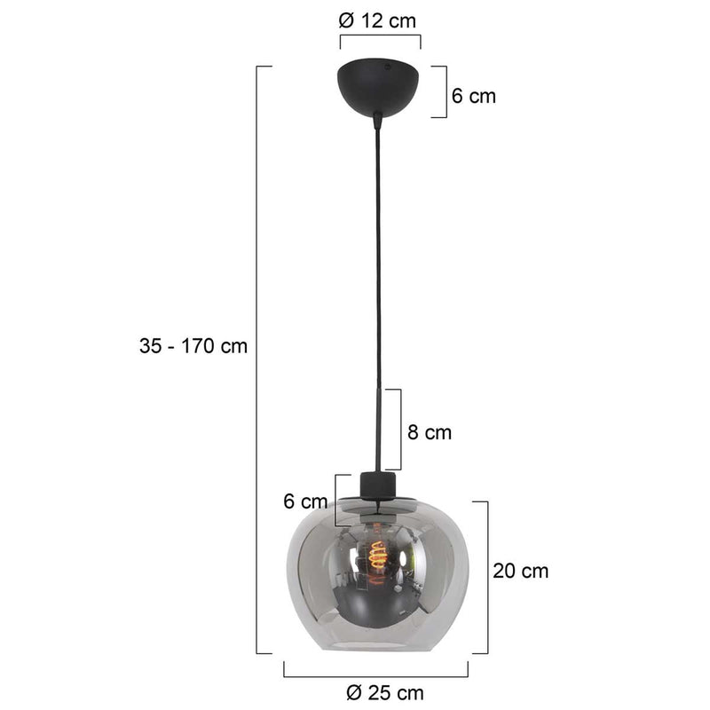 Hanglamp Lotus 1897ZW Zwart