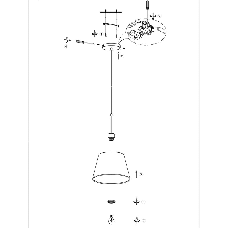 Hanglamp Maze 3602ZW+K2000HS Zwart-Bruin